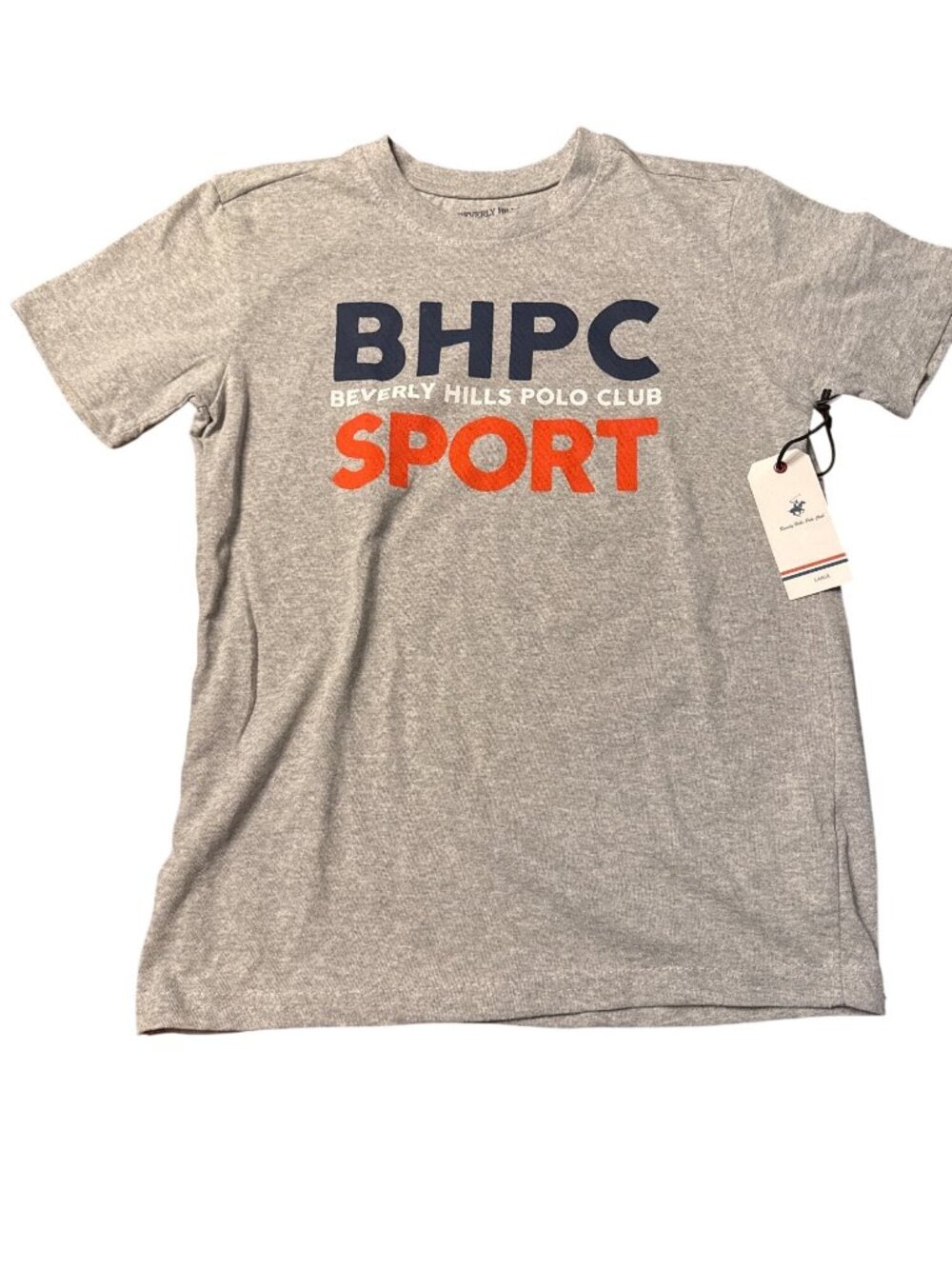 Beverly Hills Polo Club Kids Large Grey BHPC Sport Graphic T-Shirt 60/40 Cotton